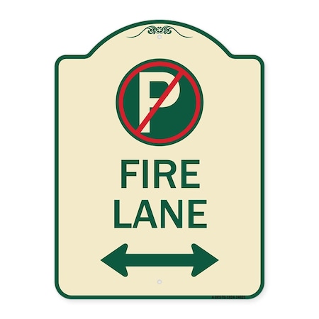 Signmission Fire Lane Heavy-Gauge Aluminum Architectural Sign, 24" x 18", TG-1824-24021 A-DES-TG-1824-24021